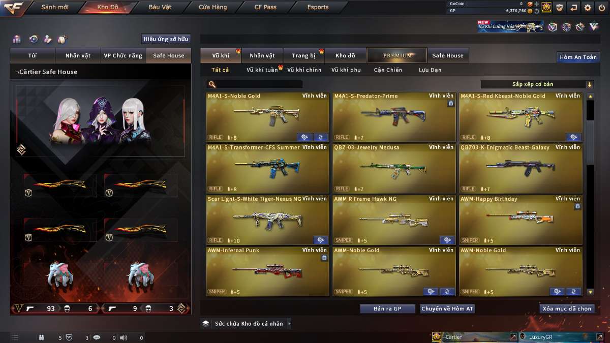 shop acc cf uy tin gia re